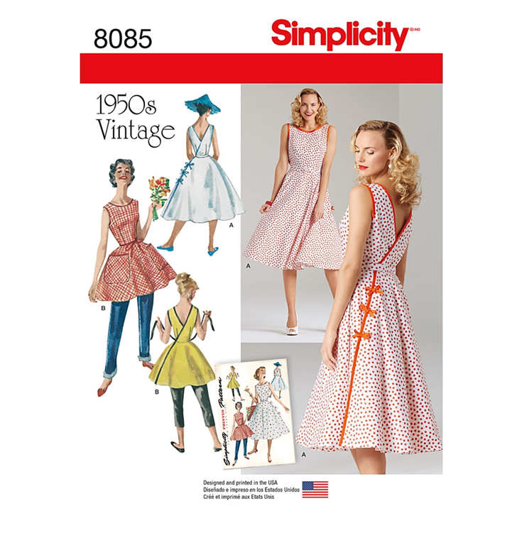 Simplicity 8085R5 - 50'er kjole med 2