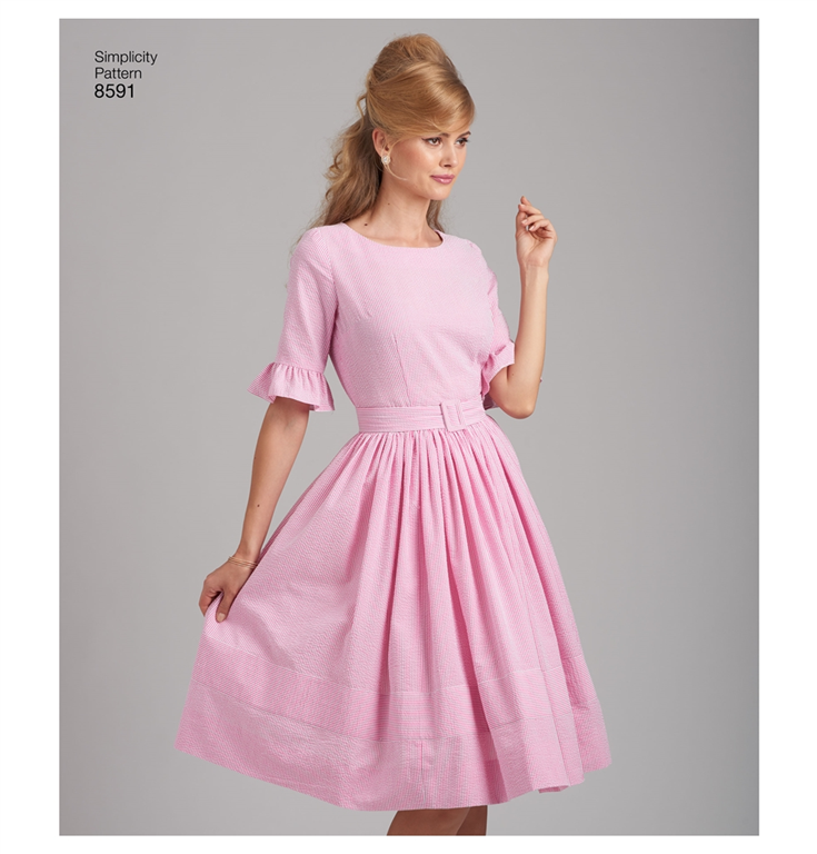 Simplicity - 60'er kjole 3 variationer.